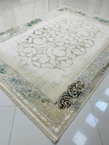 فرش صادراتی1200شانه کاشان تراکم گل برجسته 10رنگ3600صددرصد اکرولیک عقیق mg