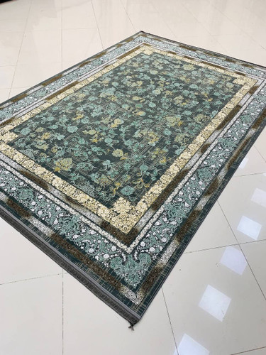 فرش صادراتی1200شانه کاشان تراکم گل برجسته 10رنگ3600صددرصد اکرولیک عقیق mg