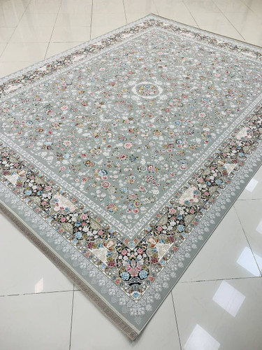 فرش صادراتی1200شانه کاشان تراکم گل برجسته 10رنگ3600صددرصد اکرولیک عقیق mg