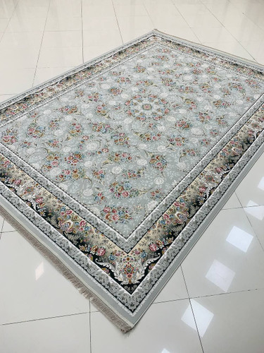 فرش صادراتی1200شانه کاشان تراکم گل برجسته 10رنگ3600صددرصد اکرولیک عقیق mg